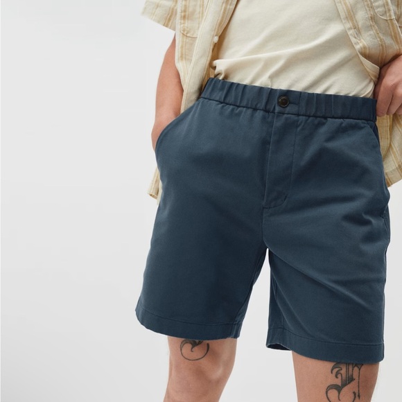 Everlane the performance chino pull on shorts kingfisher blue size XXL new men’s - Picture 2 of 8